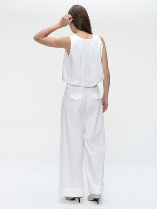 Nori cotton top | Off White