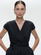 Poplin long dress 2945 | Black