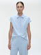 Wilma structure tech jersay blouse | Light Blue