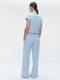 Wilma structure tech jersay blouse | Light Blue
