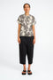 Lucca printed strech viscose top | White