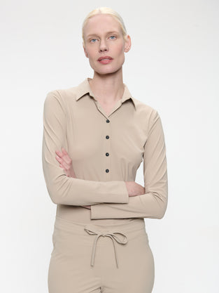 Blouse Betty Easy Wear Technical Jersey | Sand