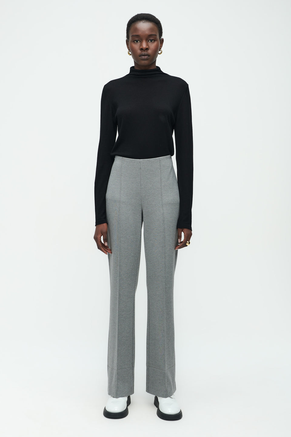 Greta Terry jersey Pants | Grey Melange