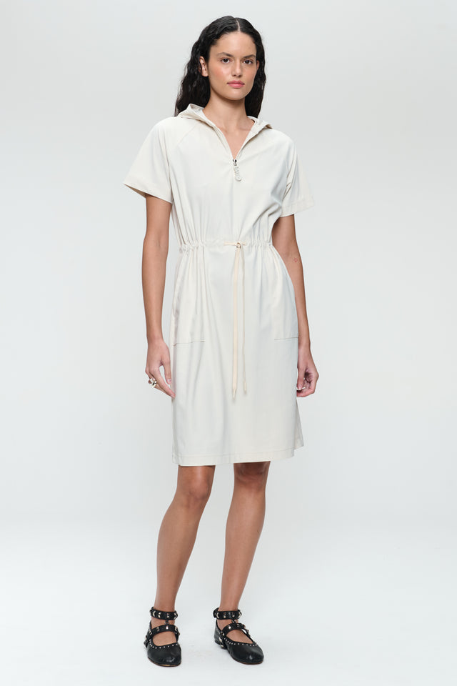 Evi dress strech technical jersey | Light Sand