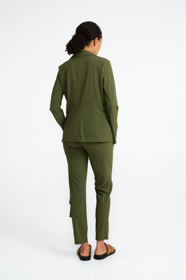 Amsterdam structure tech jersey blazer | Oliva green