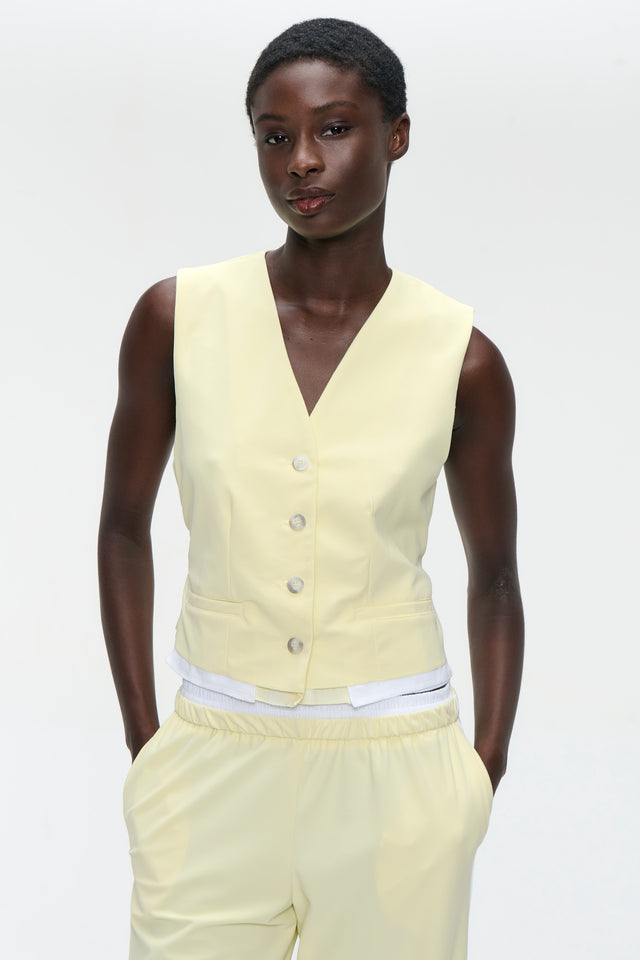 Kay structure tech jersey vest | Yellow
