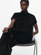 Rayan velvet top | Black shiny