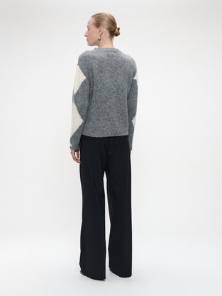 Pullover rhomboids 1082 | Grey