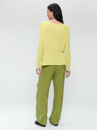 Cotton dayed pullover EU 369 | Lime