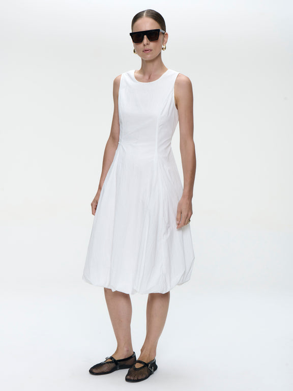 Satomi tafeta dress | White