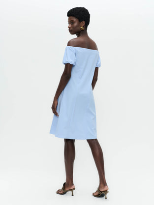 Goldie dress technical jersey | Mid Blue