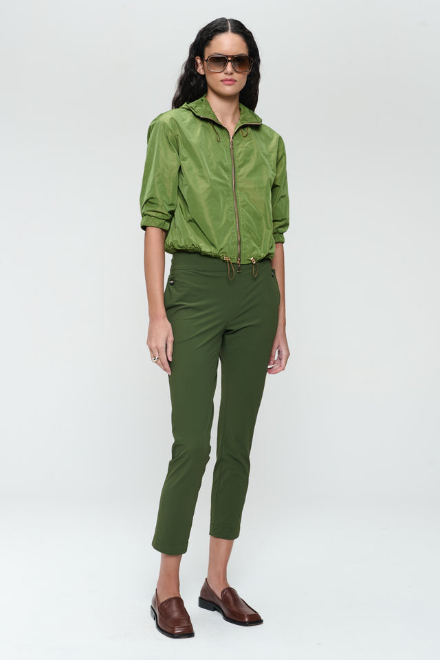 Lenny structure technical jersey pants | Oliva green