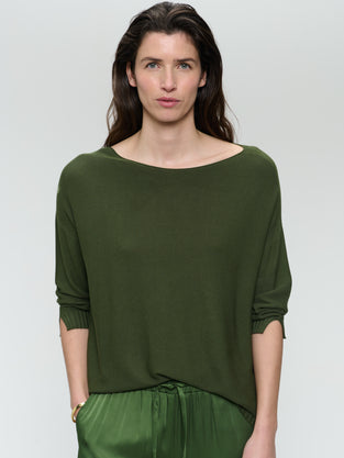 M205 seamless cotton pullover | Verde