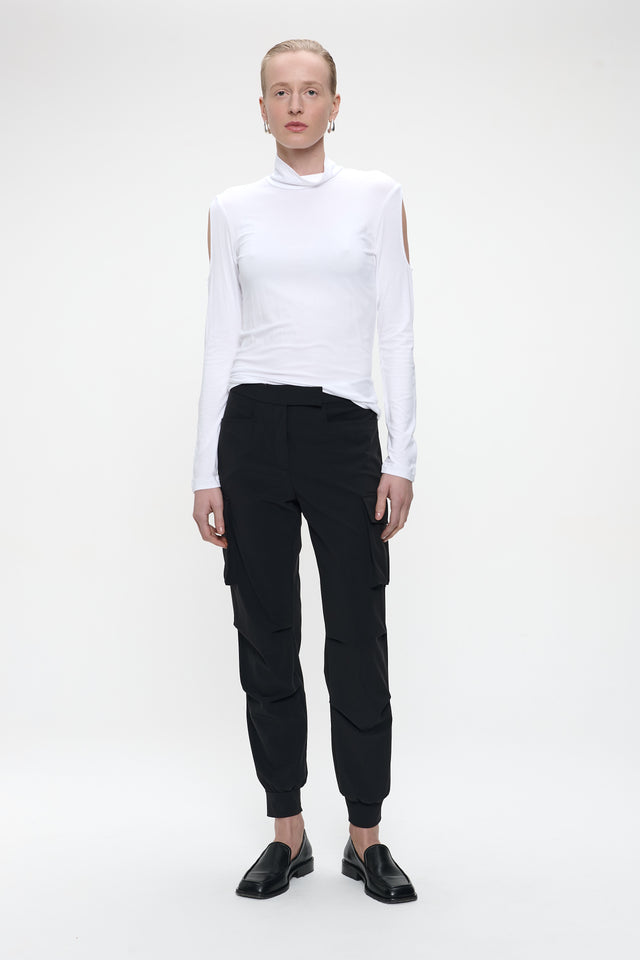 Marita pants brush tech jersey | Black