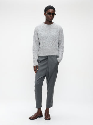 Pullover shiny alpaca H24423 | Silver