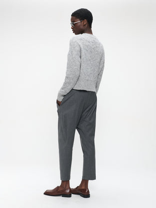 Pullover shiny alpaca H24423 | Silver
