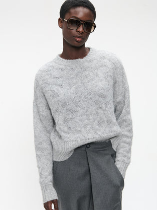 Pullover shiny alpaca H24423 | Silver