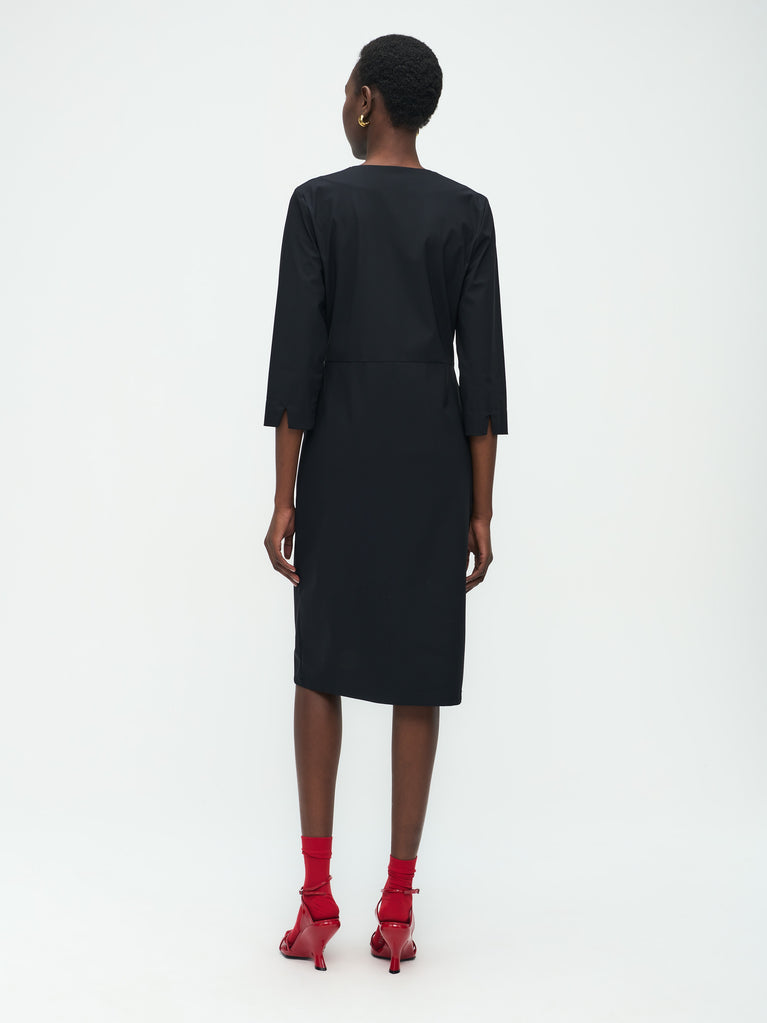 Martina Dress Technical Jersey | Black