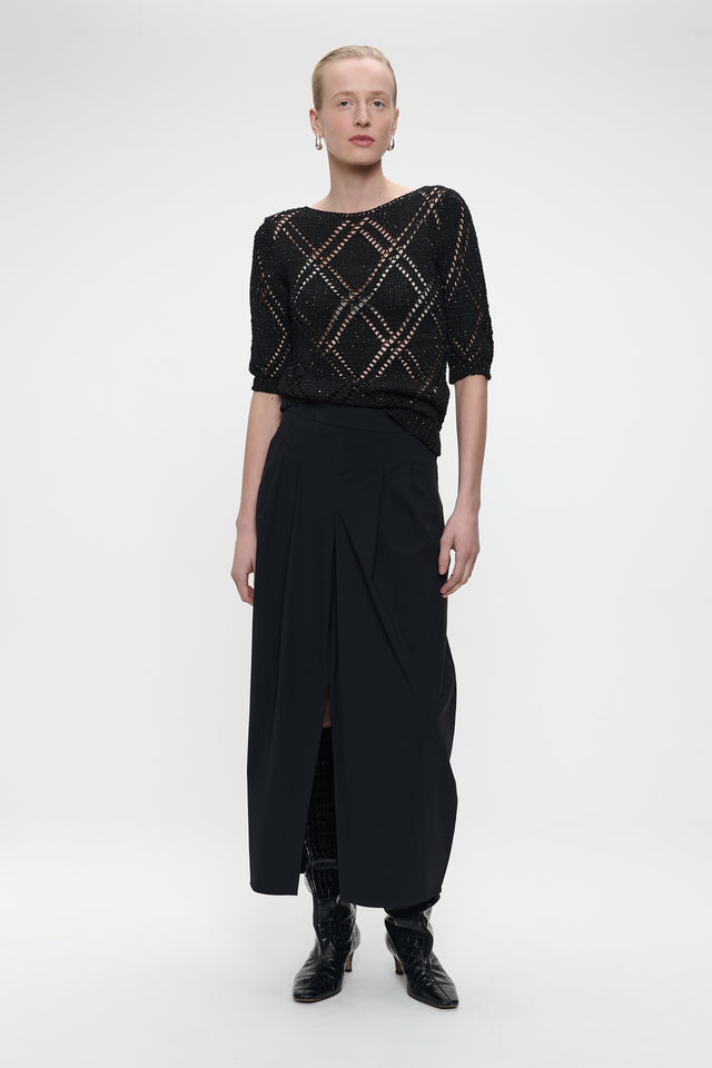 Jack skirt technical jersey | Black
