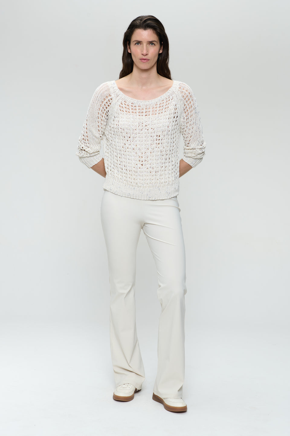 Summer cotton pullover 25041 | Off White