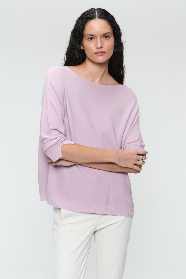 M205 seamless cotton pullover | Rosa