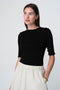 Jordan strech viscose top | Black
