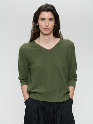 Seamless cotton pullover 317 | Verde