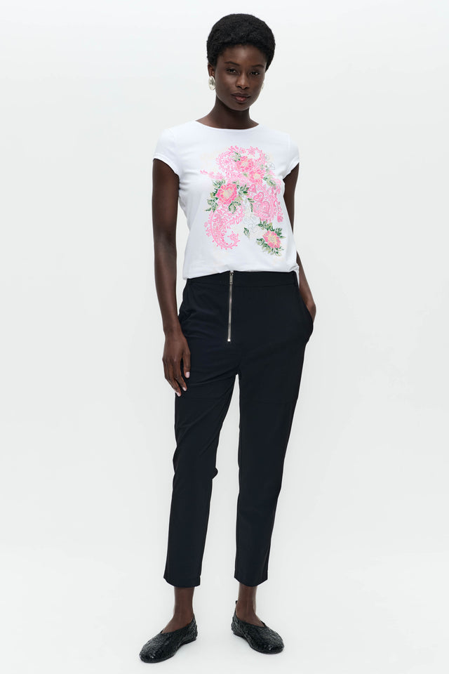 Cotton print t-shirt | White