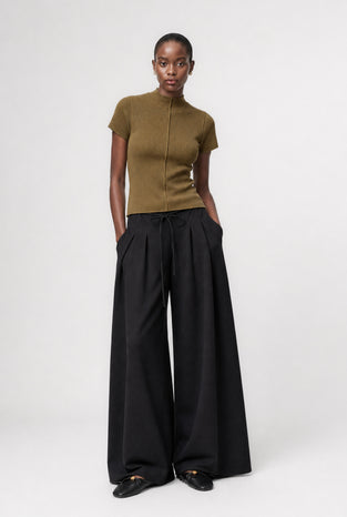 Rina rib knit top | Light Brown