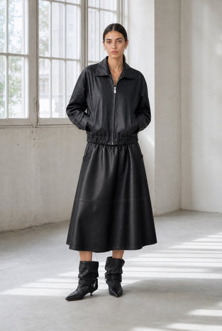 Elle eco leather skirt | Black