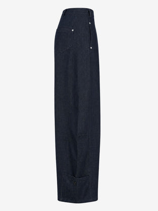 Viva indigo barel jeans | Dark Blue