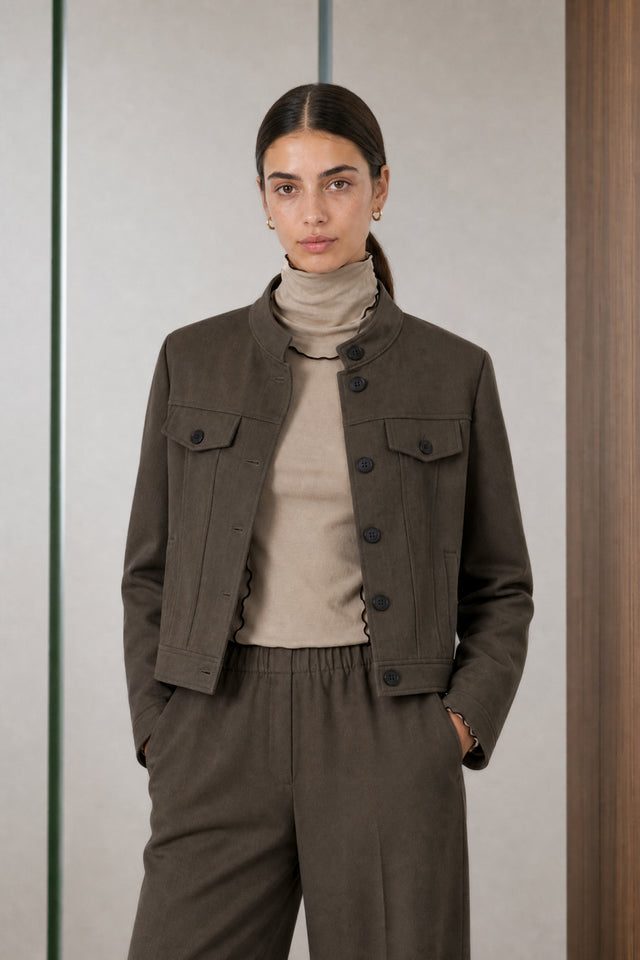 Ophelia viscose blend short jacket | Melange
