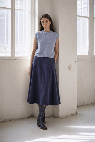Simba A line jeans skirt | Blue