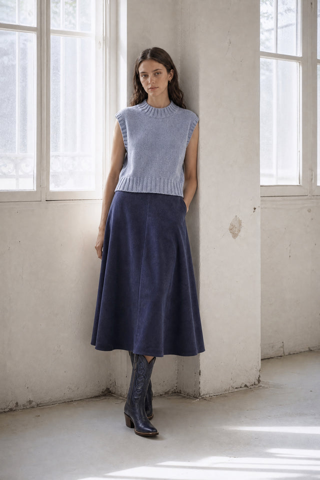 Simba A line jeans skirt | Blue