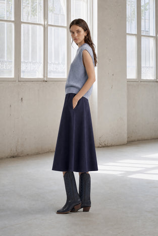 Simba A line jeans skirt | Blue