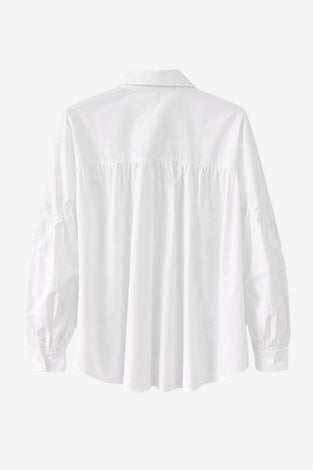 Adelina cotton oversized blouse | White