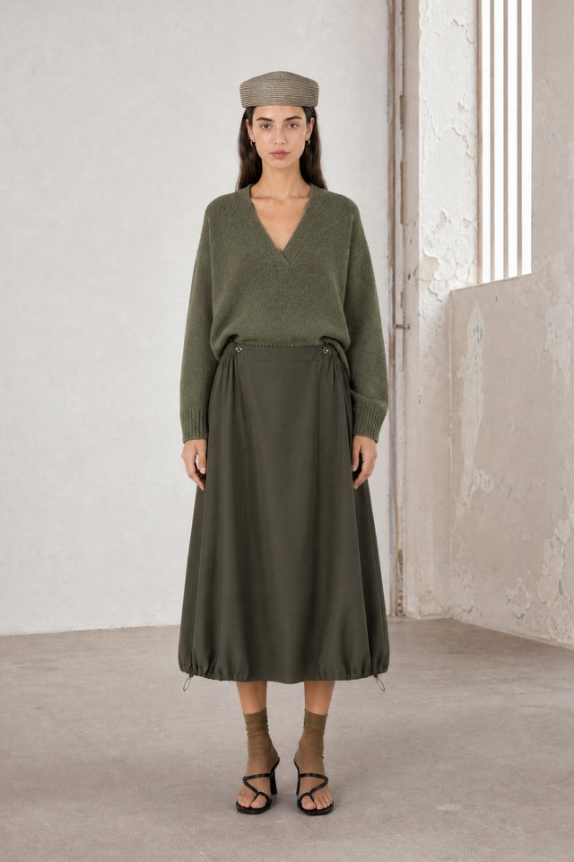 Albina skirt technical jersey | Green