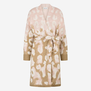 Animal print Cardigan 1138 | Camel