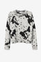 Jacquard print pullover 2372 | Ecru Moro