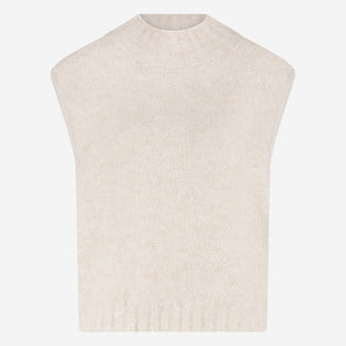 Alpaca Vest H24179 | Ecru