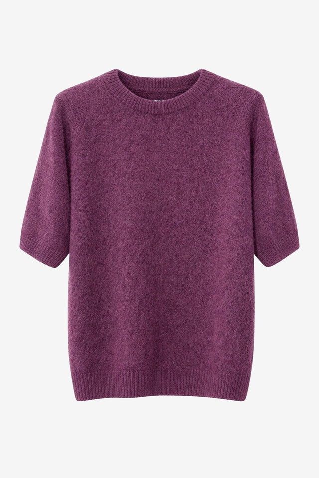 Alpaca knitted top WP01 | Burgundy
