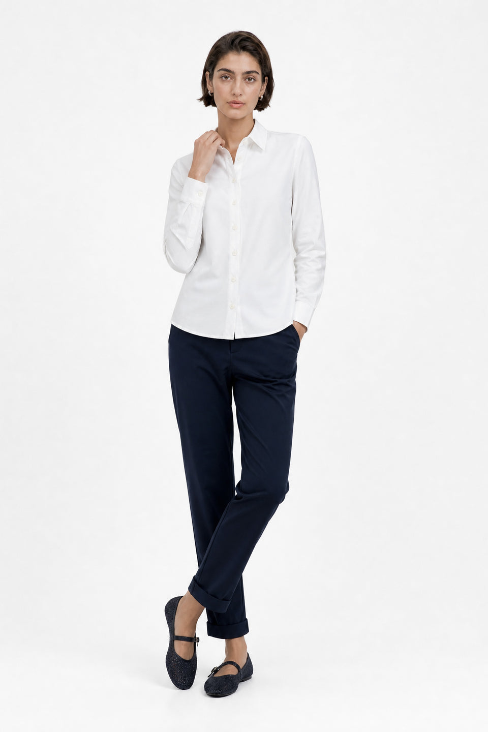 Blouse Betty Easy Wear Technical Jersey | White