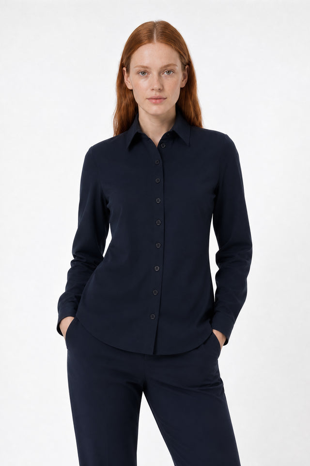 Blouse Betty Easy Wear Technical Jersey | Blue