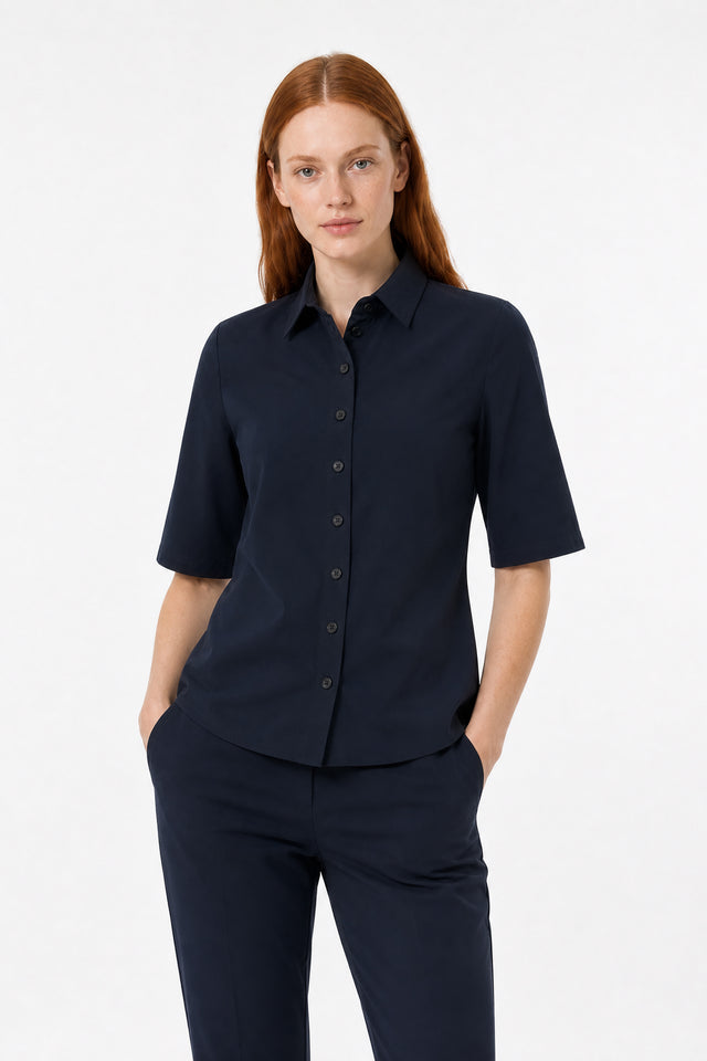 Blouse Betty Easy Wear Technical Jersey | Blue