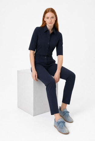 Blouse Betty Easy Wear Technical Jersey | Blue