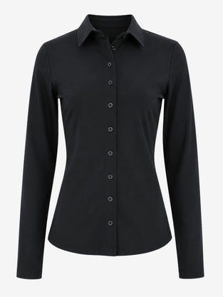 Blouse Betty Easy Wear Technical Jersey | Black