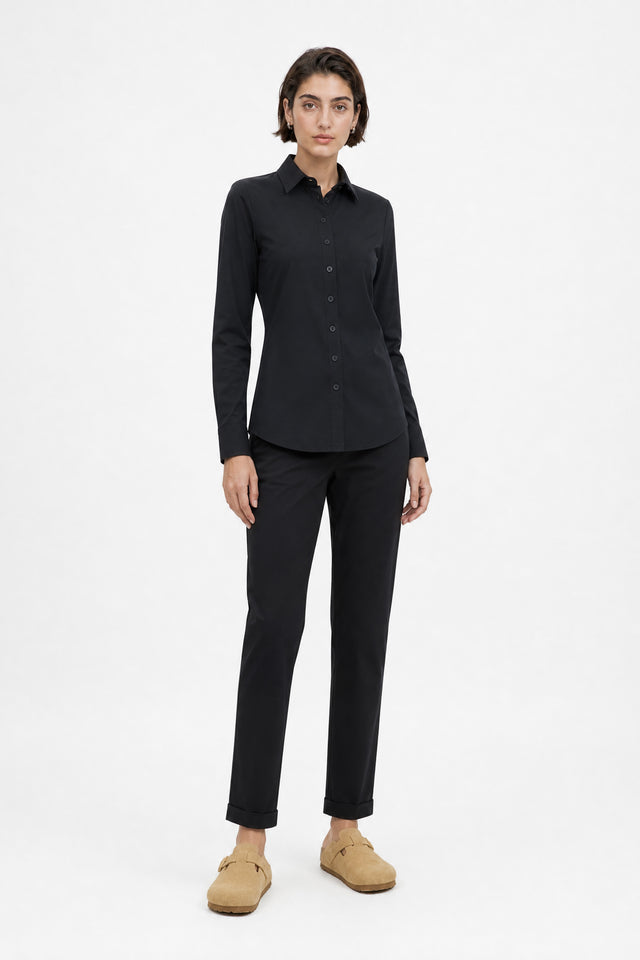 Blouse Betty Easy Wear Technical Jersey | Black