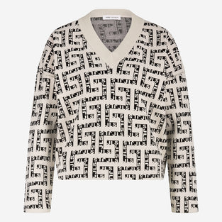 Baker logo pullover | White Black