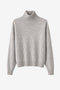 Cashmir wool polo pullover W1165 | Grey