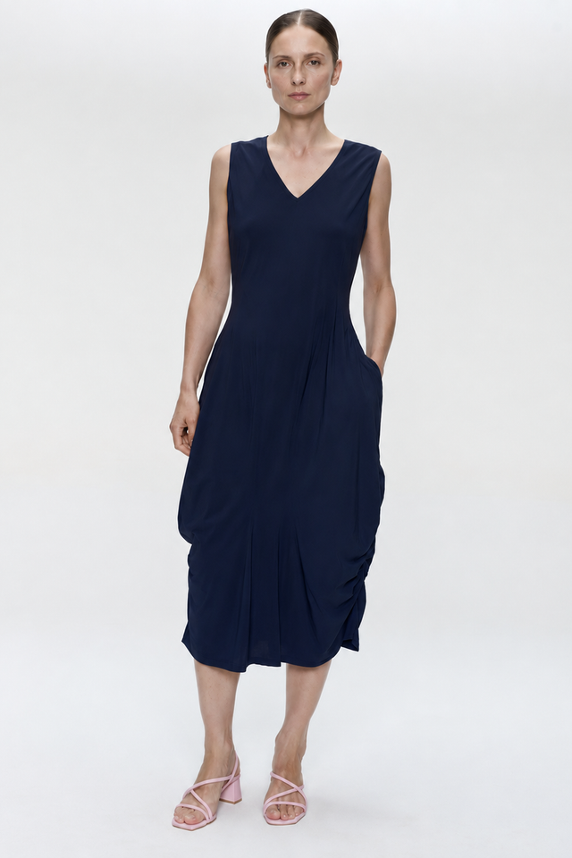 Ria WS stretch technical jersey dress | Blue